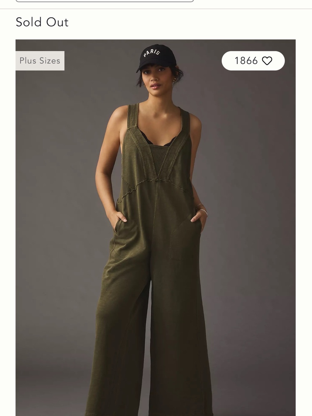 Daily Practice by Anthropologie Olive Wide Leg Jumpsuit M